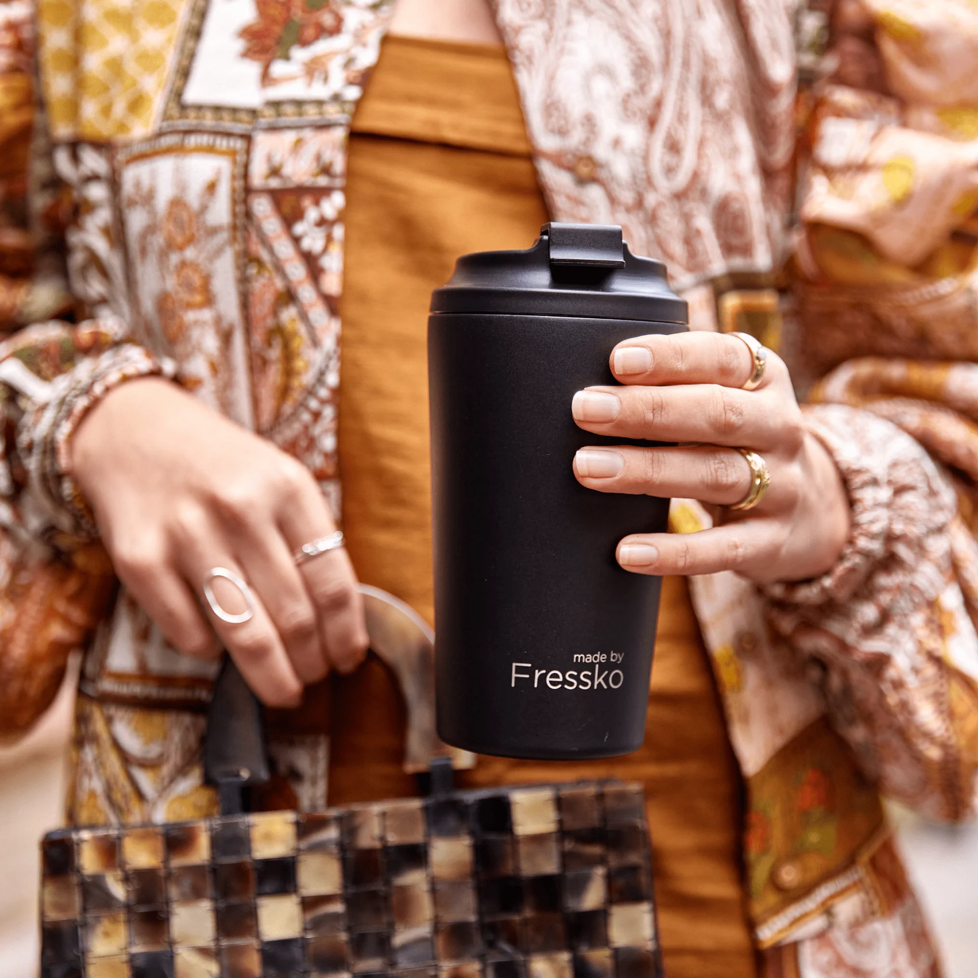 Fressko Grande 475ml / 16oz Cup - Stainless Steel - Coal