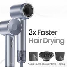 Laifen Hair Dryer-Swift (Special) Silver-Blue - LF03-SIG-UK-1