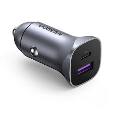 UGREEN A+C Dual-Port Car Charger PD30W+SCP22.5W (Space Grey) - CD130