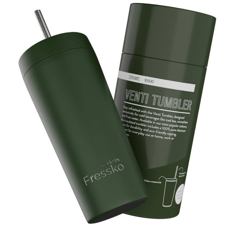 Fressko Venti Tumbler 600ml / 20oz - Ceramic - Khaki