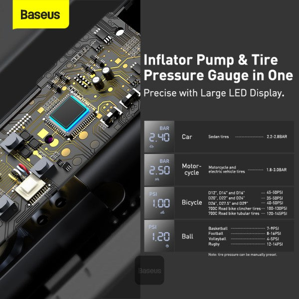 Baseus Super Mini Inflator Pump – Black