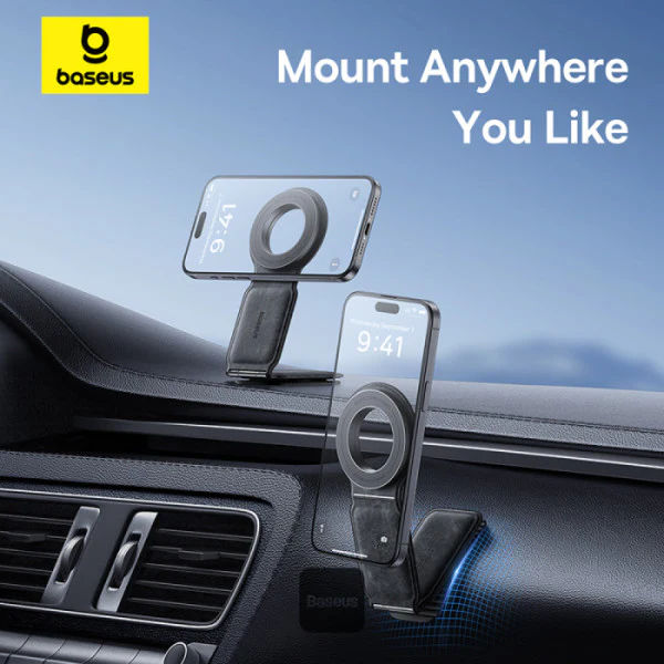 Baseus PrimeTrip C02 Mega Magnetic Car Mount – Stick-On Black