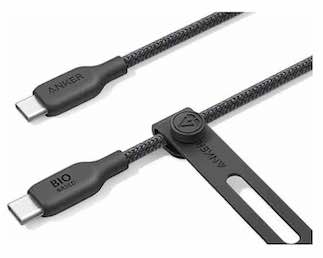 كابل Anker 544 USB-C إلى USB-C بقوة 240 واط (مضفر بيولوجيًا) (0.9 متر/3 قدم) - أسود