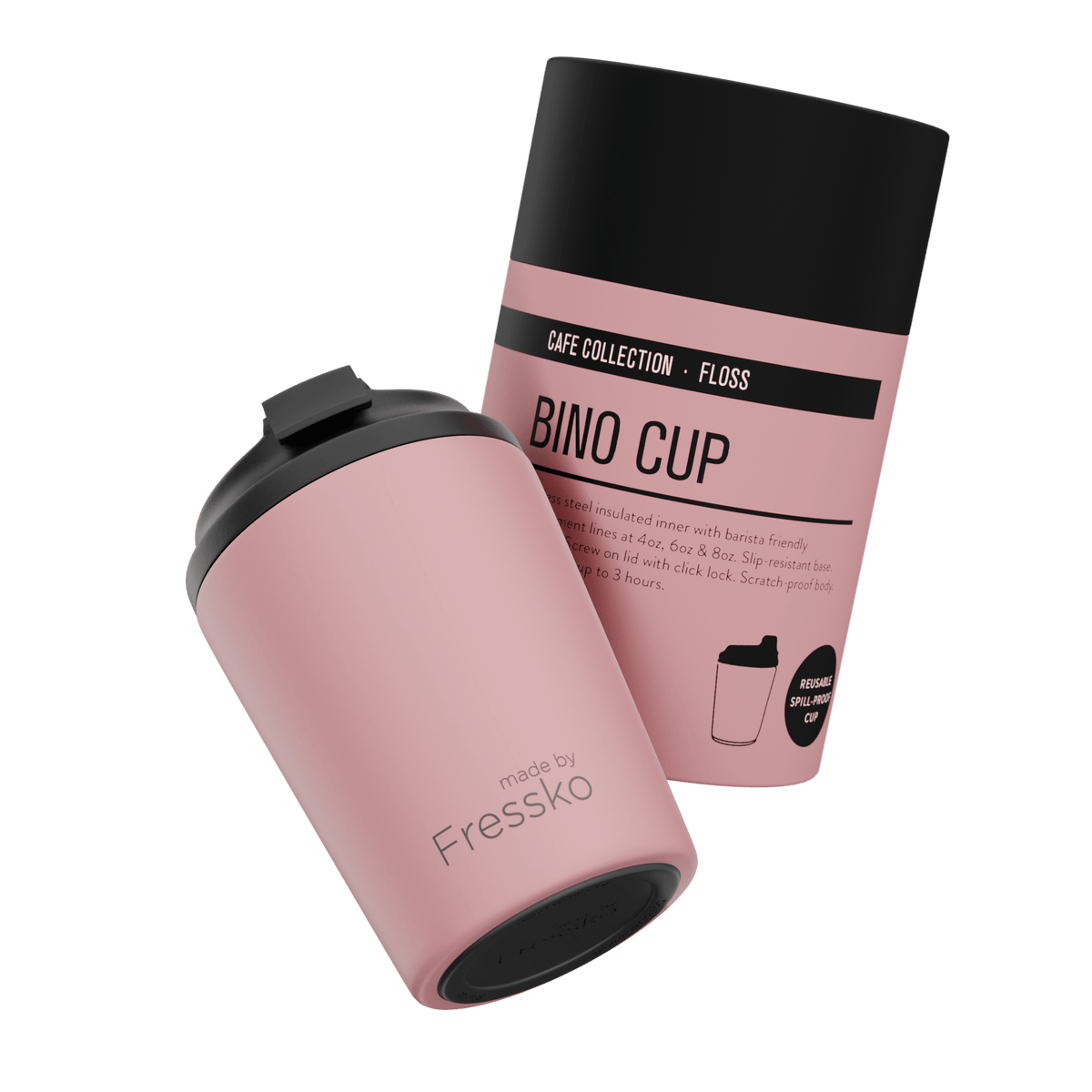 Fressko Bino 227ml / 8oz Cup - Stainless Steel - Floss