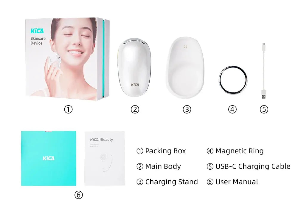 KiCA Skincare Device - Pearl White