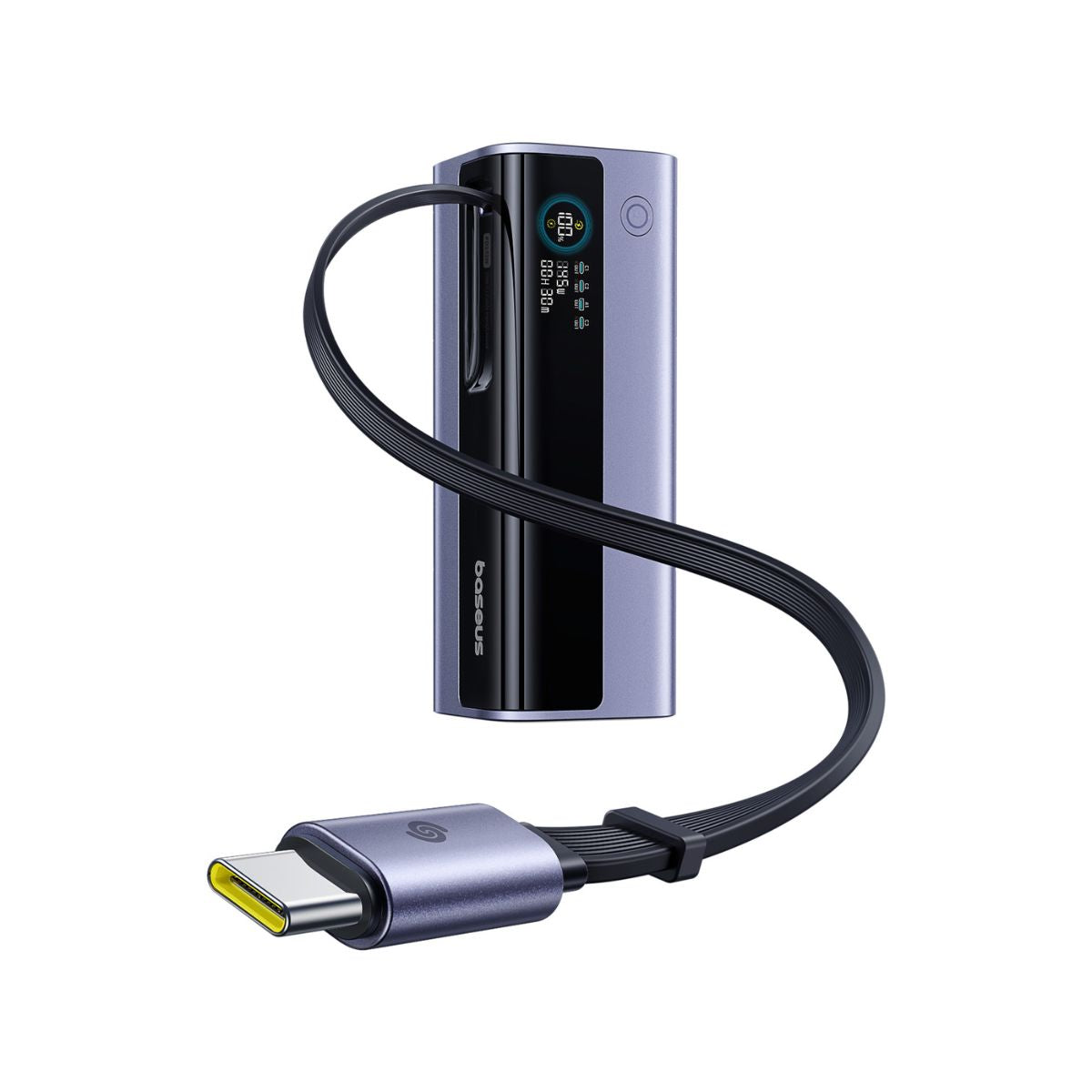 Baseus EnerGeek GR11 Power Bank 20000mAh 145W with Retractable Cable – Grey