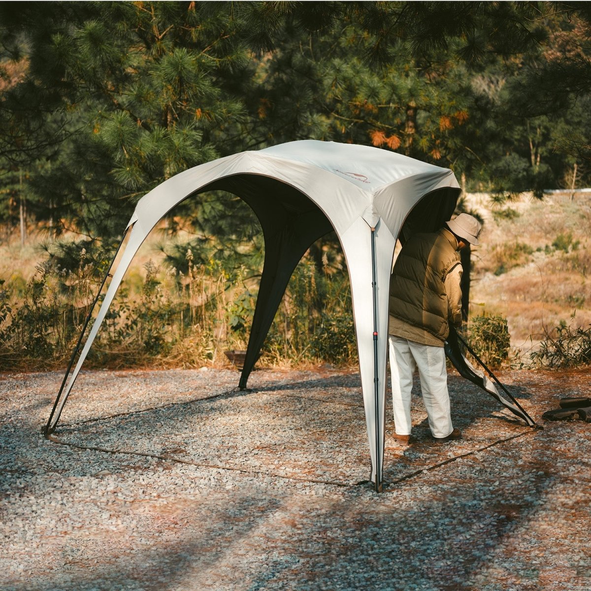 Naturehike Door Curtain for (Cloud Boundar Quick Opening Canopy - Hexagonal) - Quicksand Gold