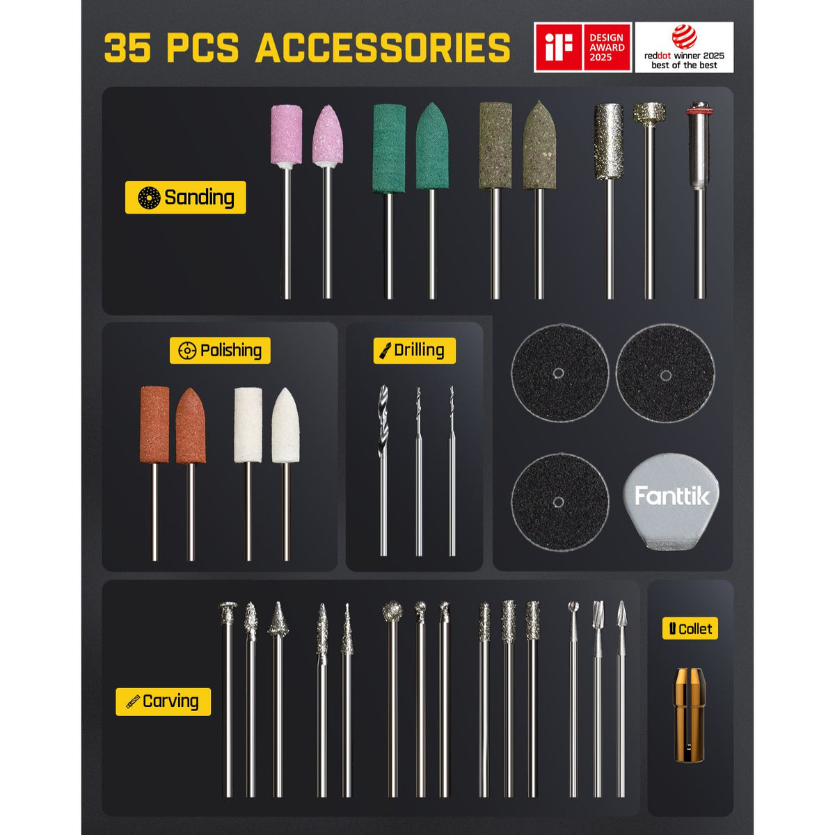 Fanttik F2 Master Precision Rotary Tool Kit - Black
