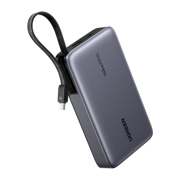 UGREEN باور بانك 20000 مللي أمبير 145 واط بكابل مدمج - PB551