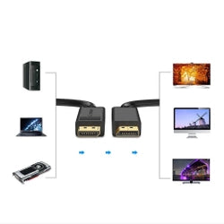UGREEN كابل DisplayPort ذكر إلى ذكر 4K بطول 3 متر أسود - DP102