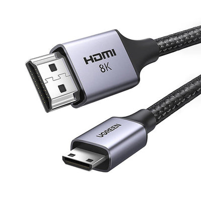 UGREEN كابل ميني HDMI إلى HDMI بدقة 8K طول 2 متر أسود - HD163