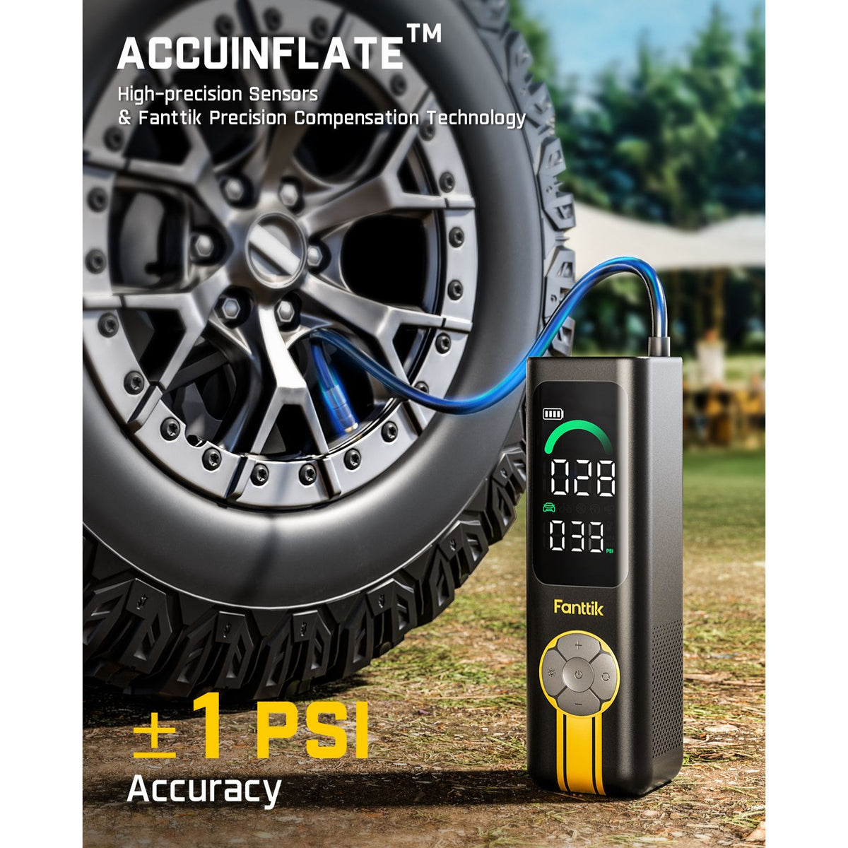 Fanttik X10 Cross 3-in-1 Air Inflator - Black