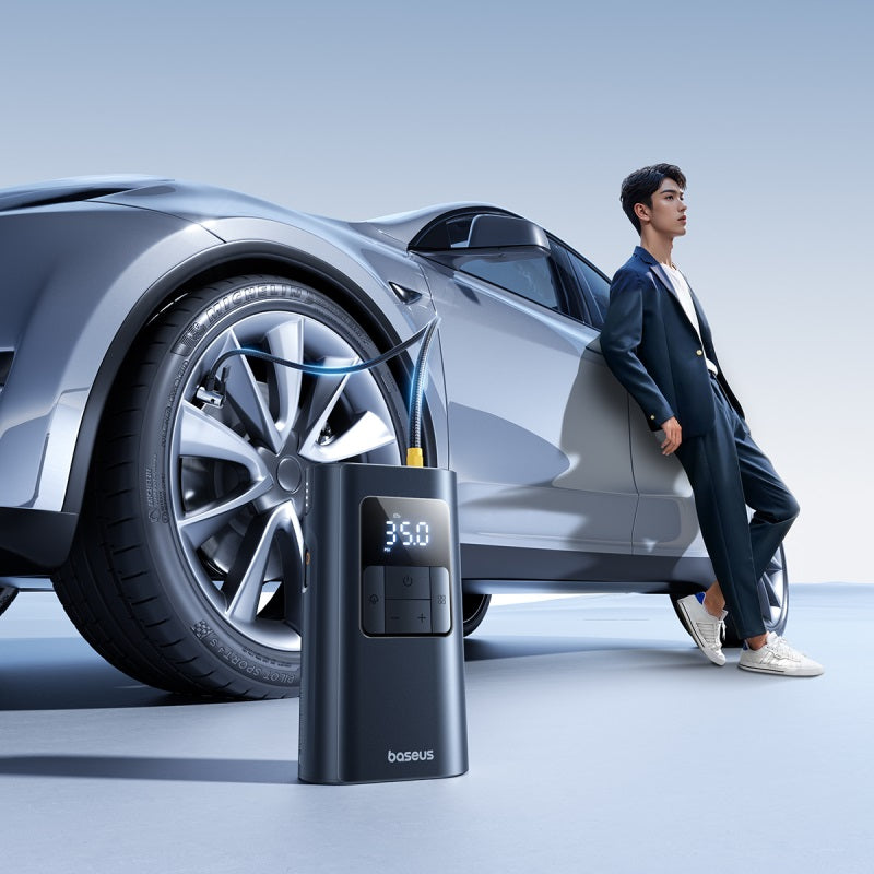 منفاخ إطارات Baseus PrimeTrip VA1 2 في 1 سلكي ولاسلكي - أسود