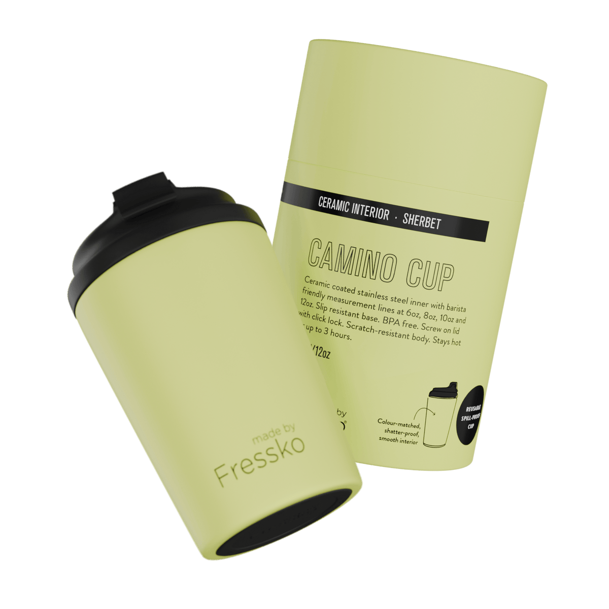 Fressko Camino 340ml / 12oz Cup - Ceramic - Sherbet