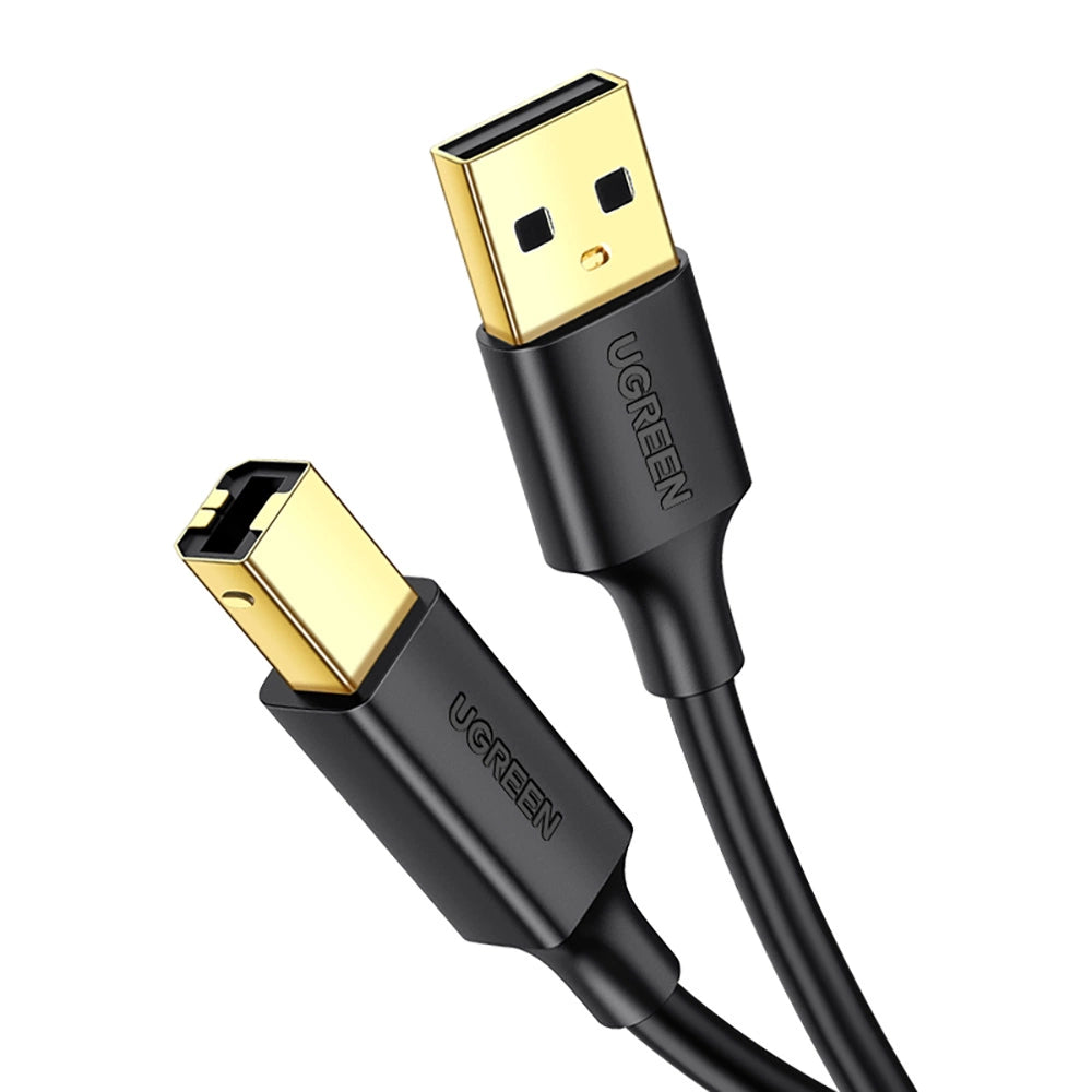 UGREEN كابل طابعة USB 2.0 AM to BM بطول 2م (أسود) - US135