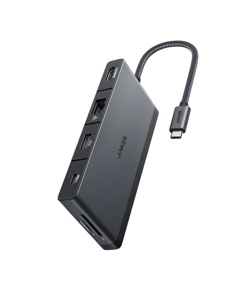 موزع Anker 552 USB-C (9 في 1، 4K HDMI) - أسود