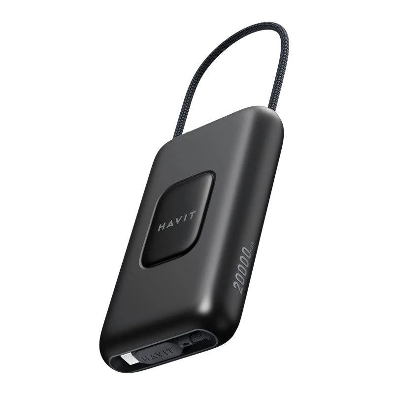 بنك طاقة هافيت PB32 بسعة 10000 مللي أمبير/ساعة + كابل USB-C أسود/رمادي PB32