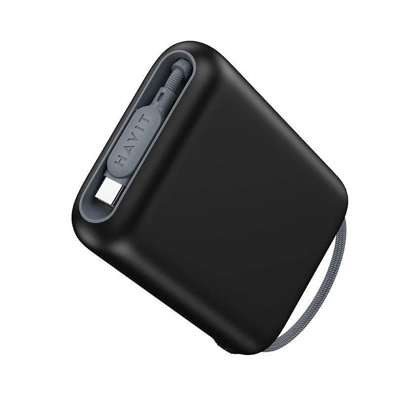 بنك طاقة هافيت PB32 بسعة 10000 مللي أمبير/ساعة + كابل USB-C أسود/رمادي PB32