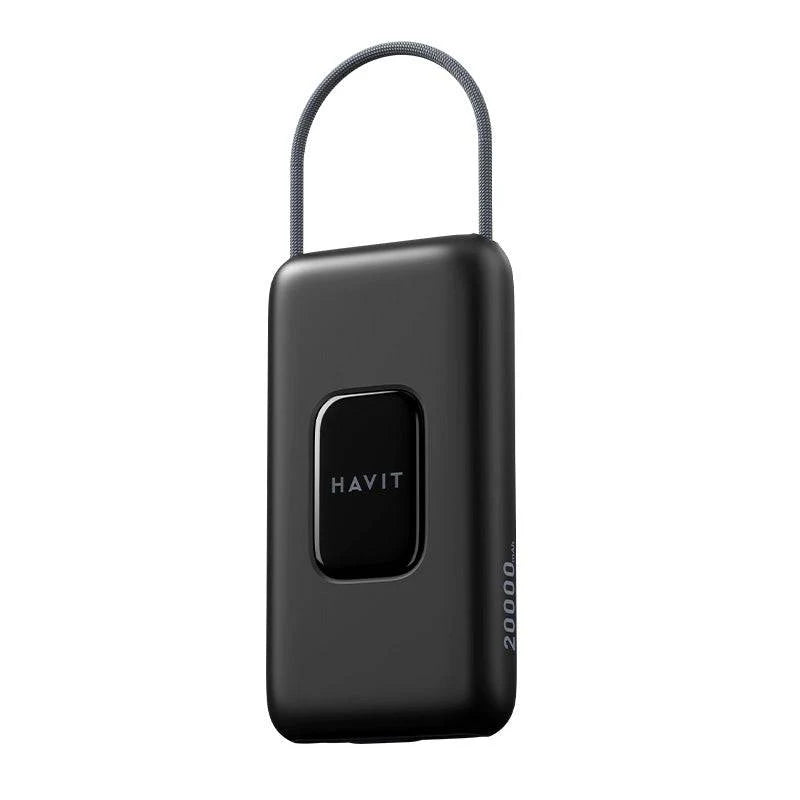 بنك طاقة هافيت PB32 بسعة 10000 مللي أمبير/ساعة + كابل USB-C أسود/رمادي PB32