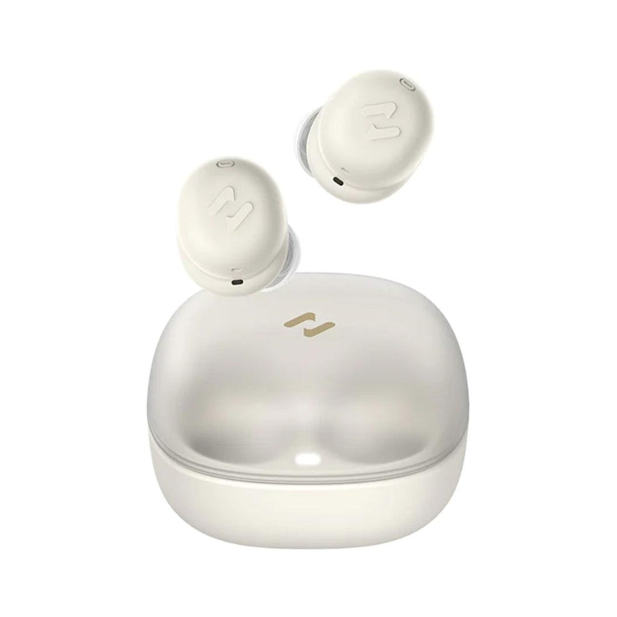 Havit TW969 true wireless earbuds with charging case in beige