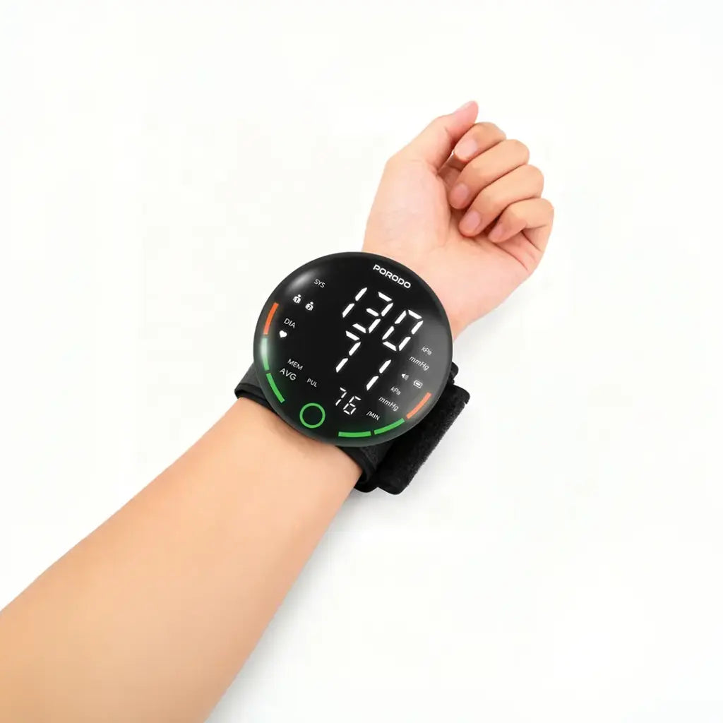 Porodo LiveOn Digital Blood Pressure Monitor One-Key Black