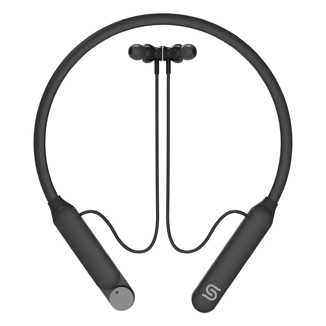 Porodo Soundtec Tune سماعة رقبة لاسلكية بتقنية ENC ومشغلات 10 ملم معززة للباس - بيج