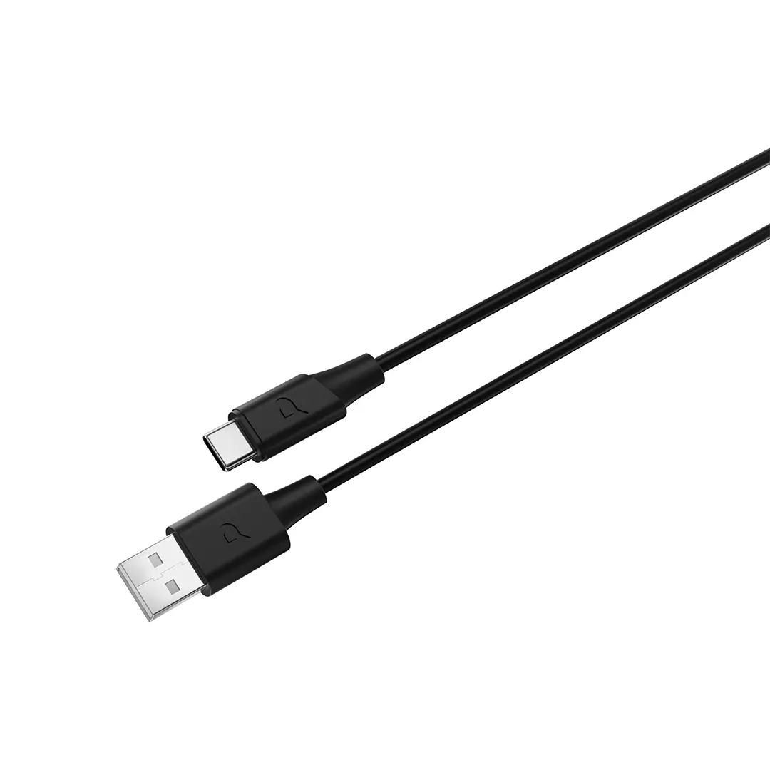 Powerology Power Sync Flex USB-A to USB-C 2m Cable PD 20W - Black