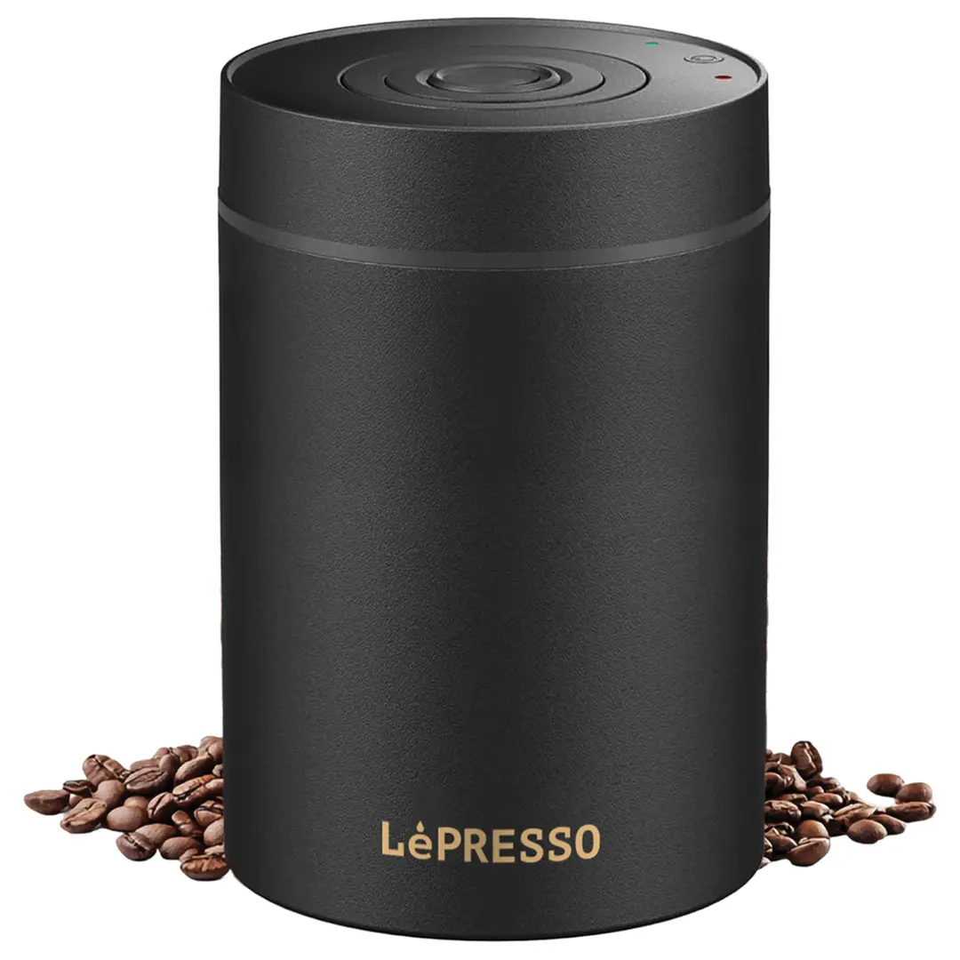 LePresso Vacuum Container Auto Airtight Food Storage - Black