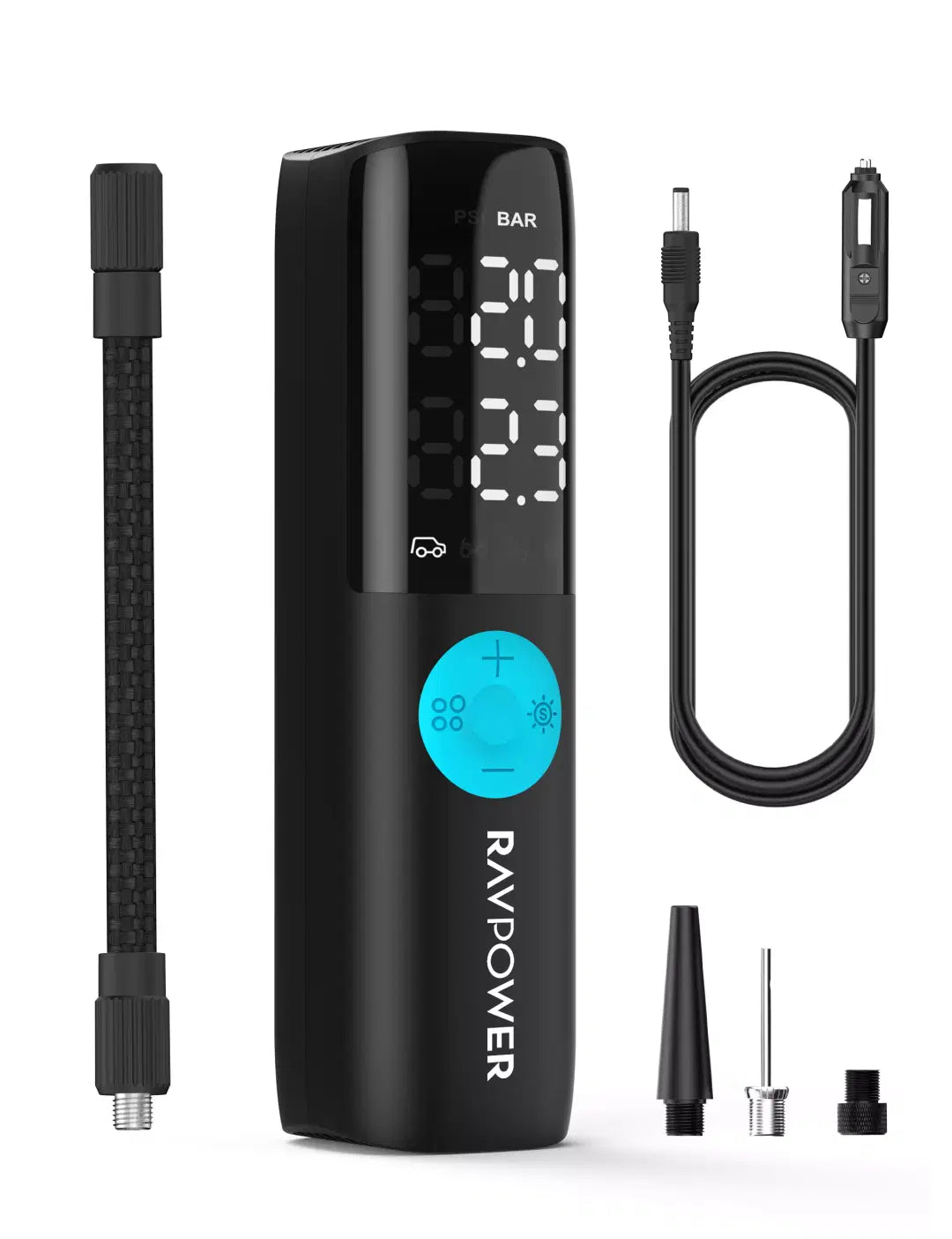 منفاخ إطارات السيارة الذكي RAVPower RP-PC1084 أسود