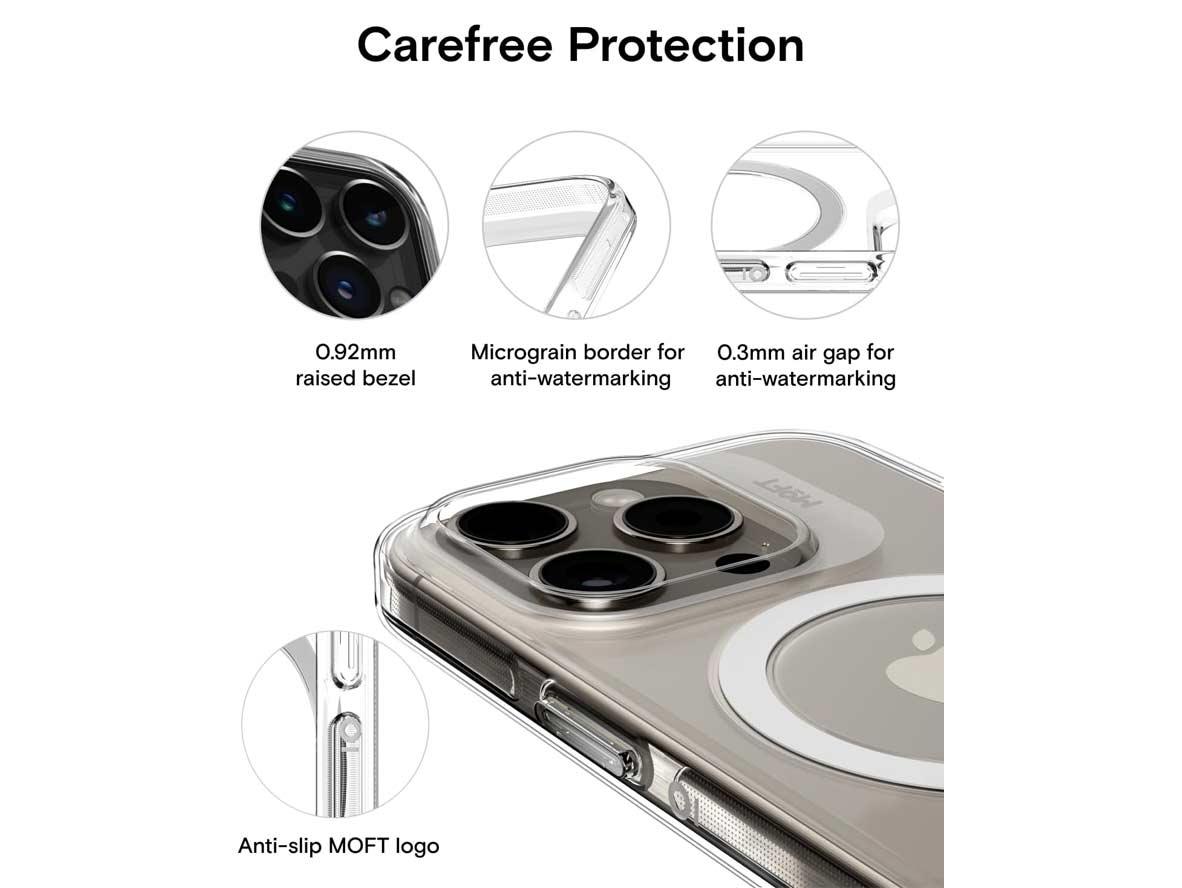 MOFT جراب Snap (MagSafe) لهاتف iPhone 15 Pro - أبيض - MD011-1-i15pro