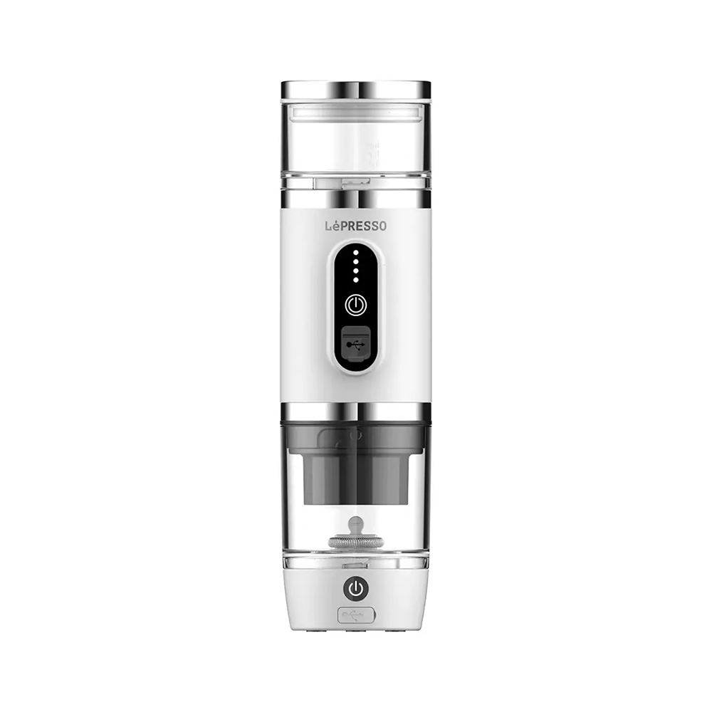 LePresso 4-in-1 Portable Coffee Machine with Milk Frother - White