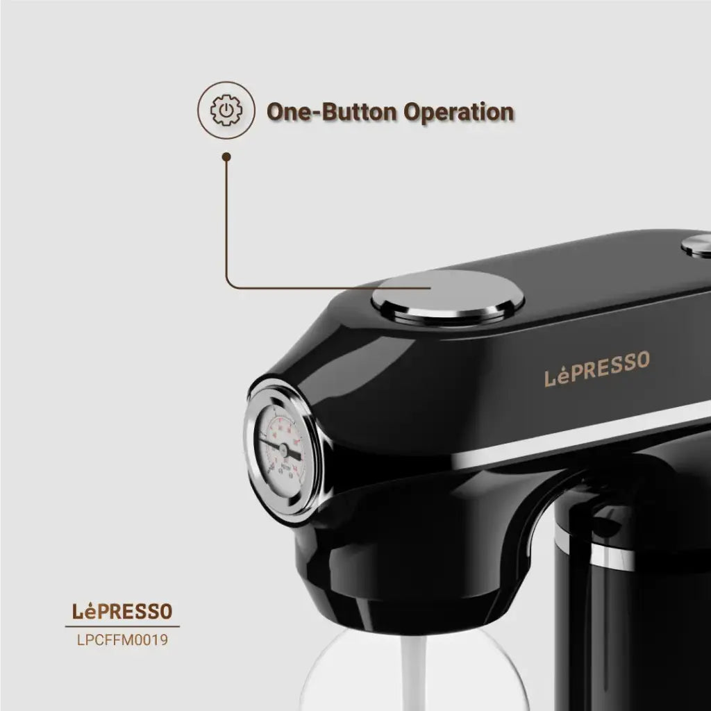 LePresso جهاز تحويل الماء إلى ماء فوار فوري - أسود