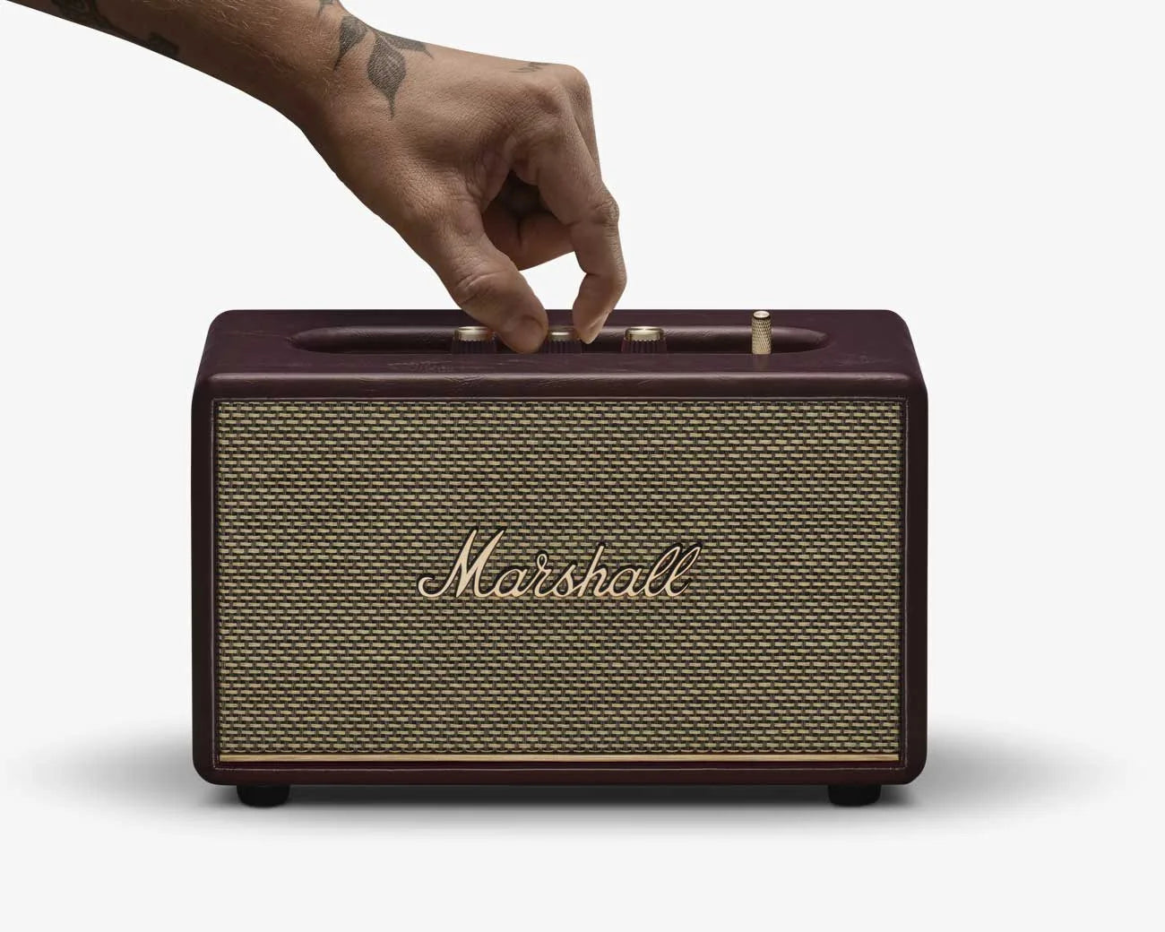 Marshall مكبر صوت ستيريو لاسلكية بتقنية البلوتوث – لون خمري- ACTONIII-BR