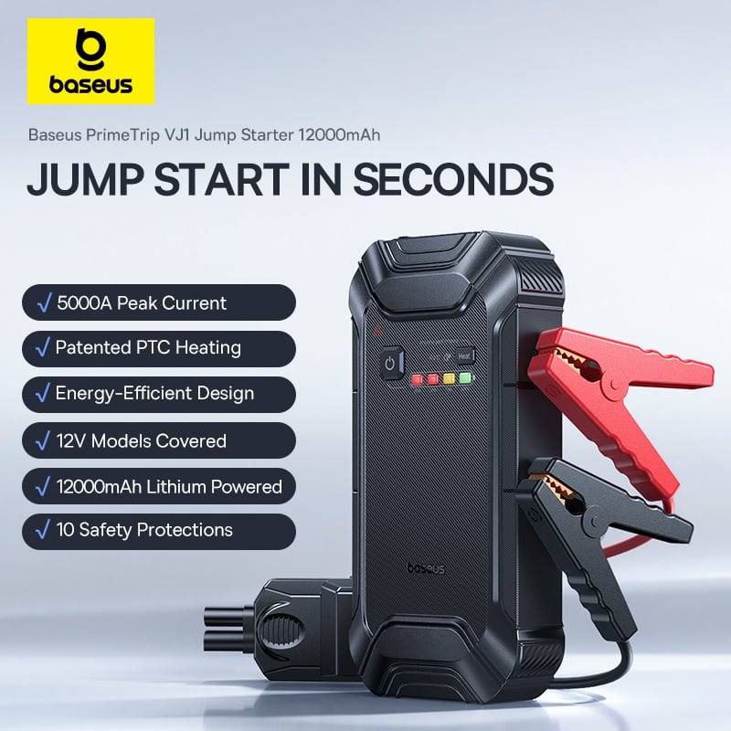 Baseus PrimeTrip VJ1 Car Jump Starter 12000mAh - C0119400 - Black