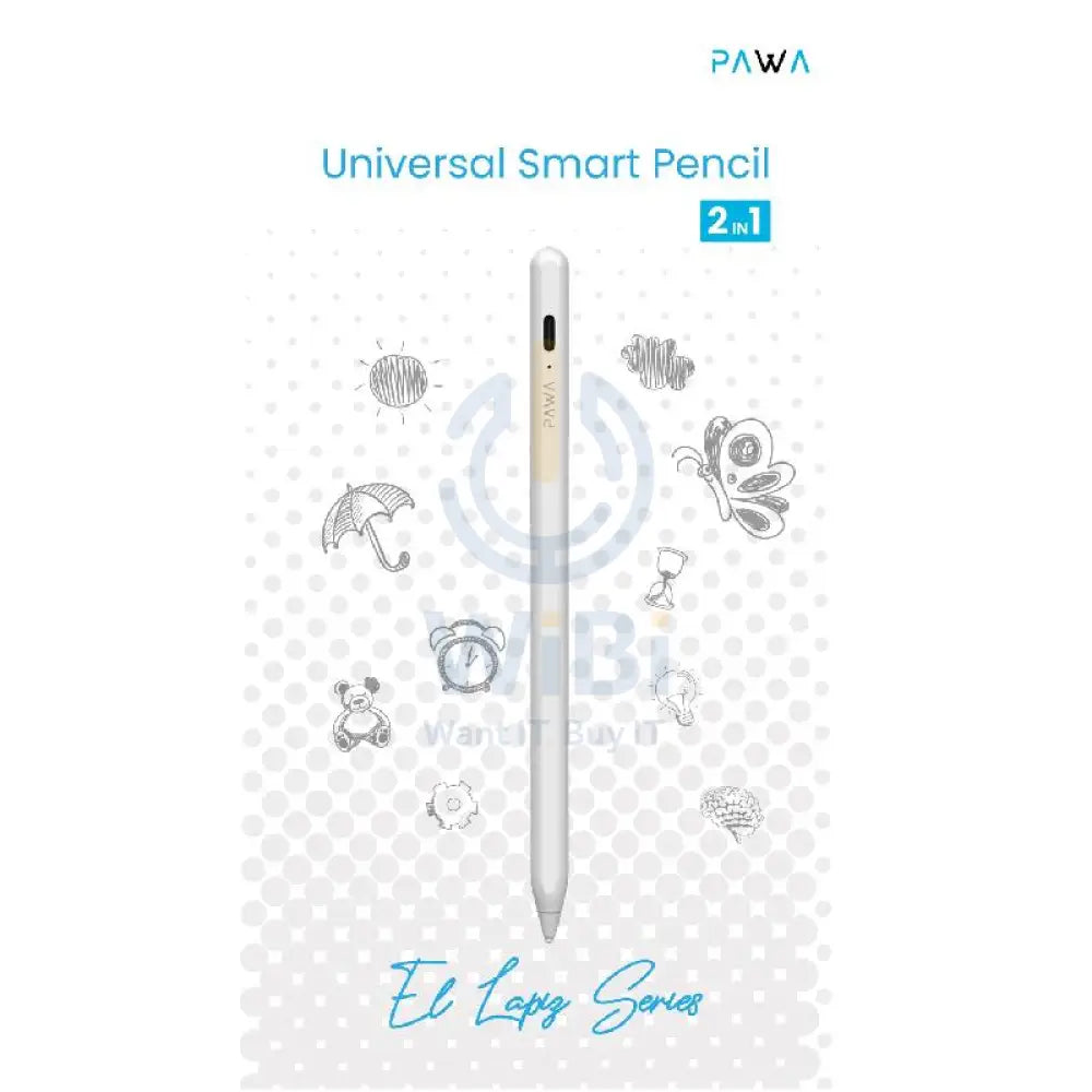 PAWA El Lapiz Series 2-in-1 Universal Smart Pencil - White