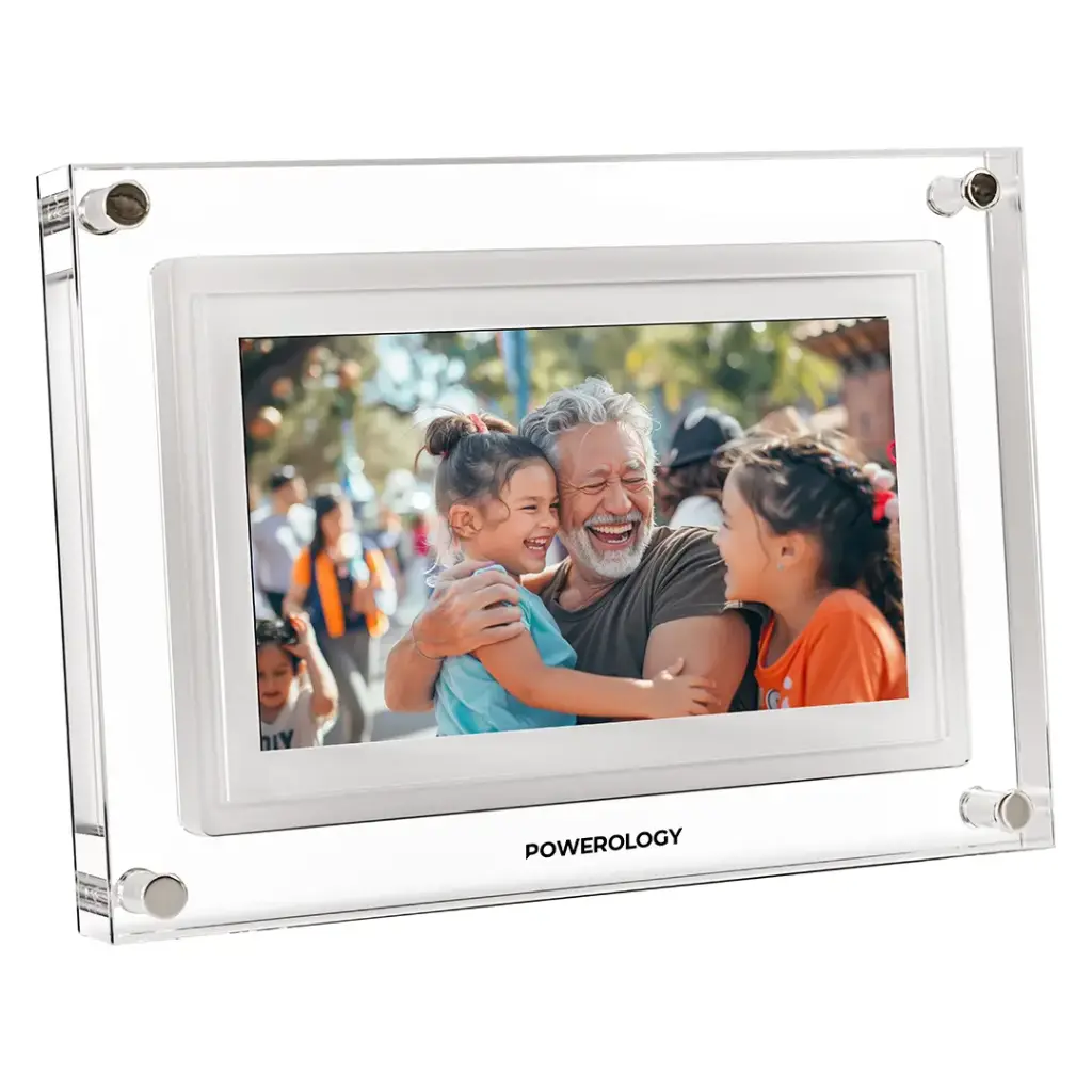 Powerology 7 inch Smart Frame Digital Photo Display - White
