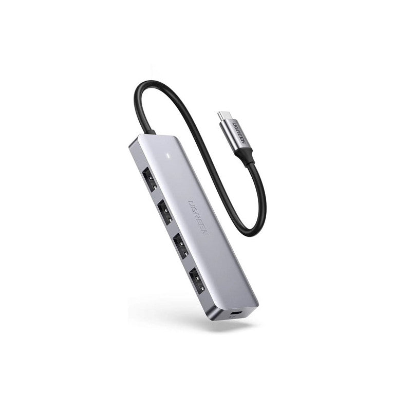 موزع يوجرين USB3.0 بأربعة منافذ مع مصدر طاقة USB-C CM219