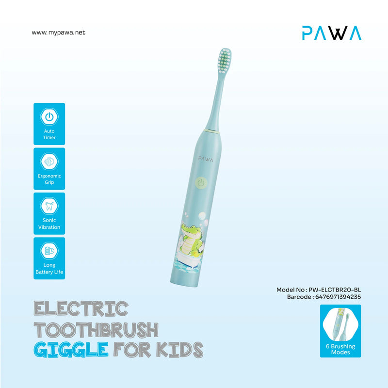PAWA فرشاة أسنان كهربائية جيجل للأطفال - أزرق