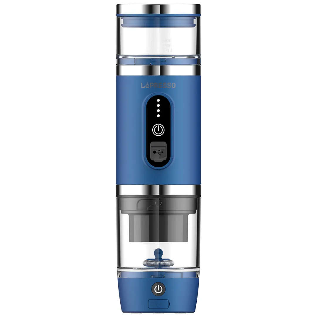 LePresso 4-in-1 Portable Coffee Machine with Milk Frother in Blue