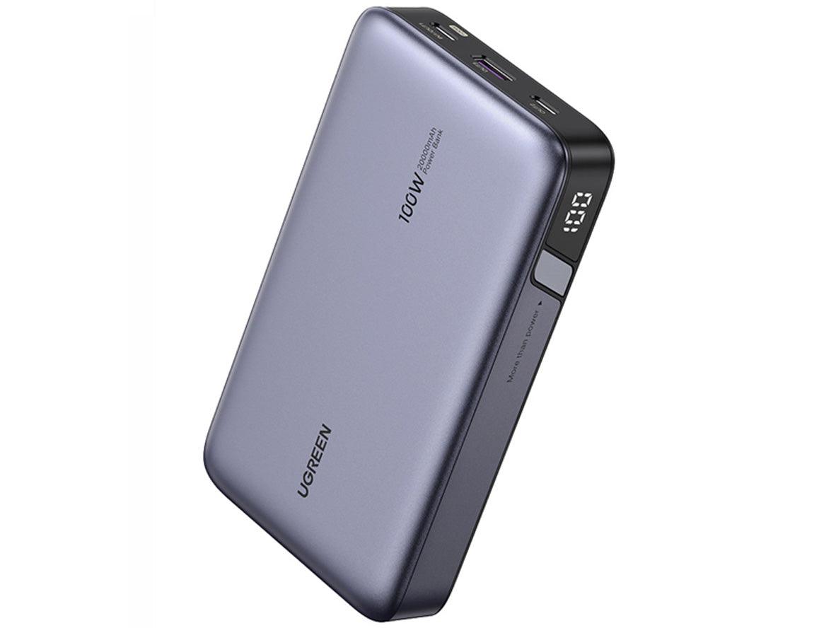 UGREEN 20000mAh 100W two-way fast charging power bank with LED display